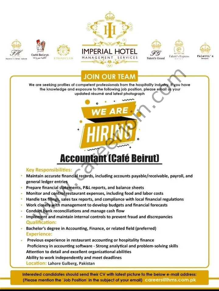 Imperial Hotel Management Services Jobs Accountant 1