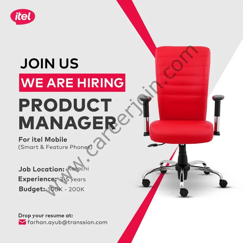 Itel Pakistan Jobs Product Manager 1