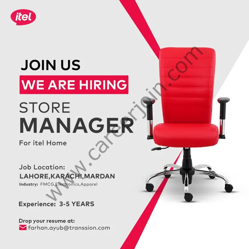 Itel Pakistan Jobs Store Managers 1