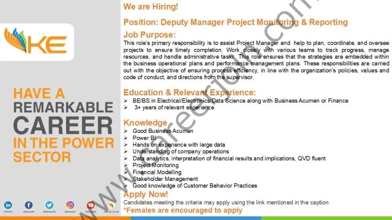 K Electric Pvt Ltd Jobs May 2025 2