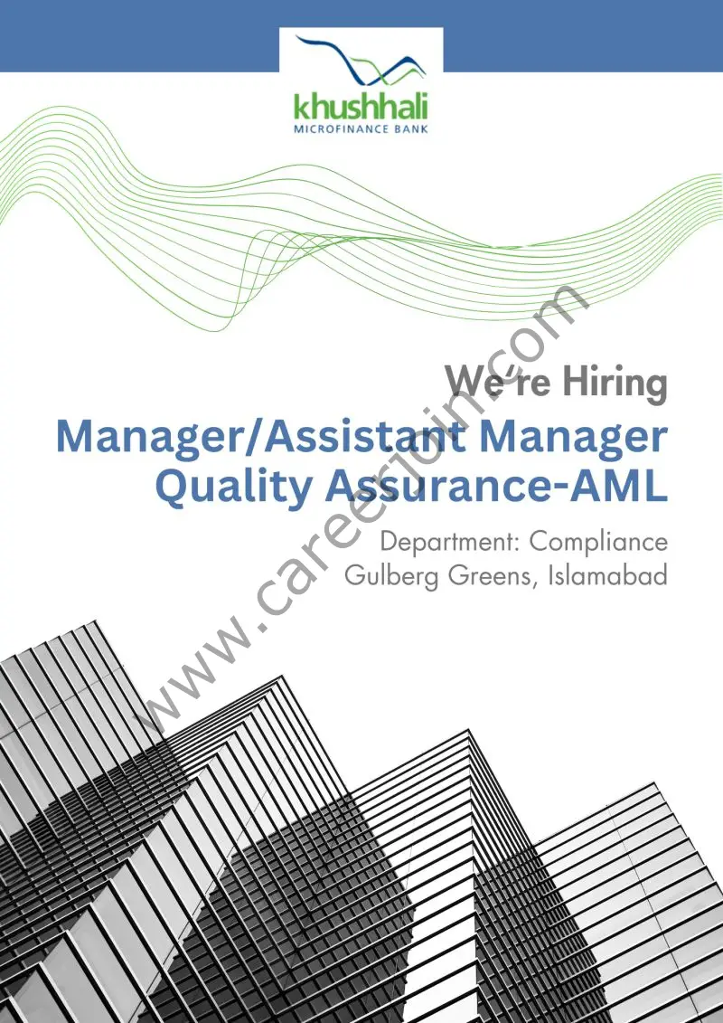 Khushhali Microfinance Bank Limited Jobs Manager/Assistant Manager Quality Assurance AML 1