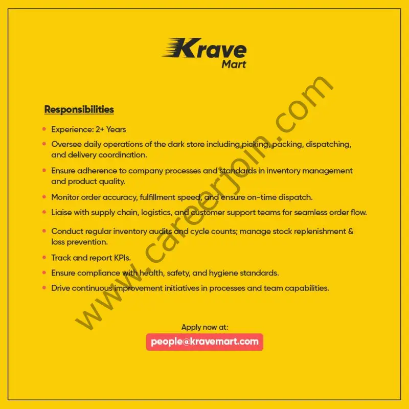Krave Mart Jobs Manager Dark Store 2