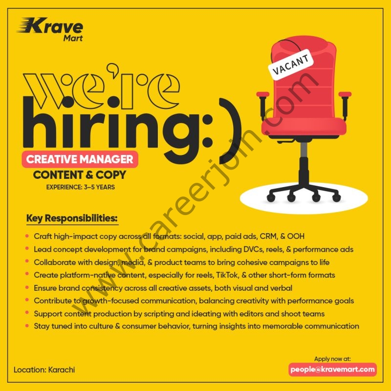 Krave Mart Pvt Ltd Jobs Creative Manager 1