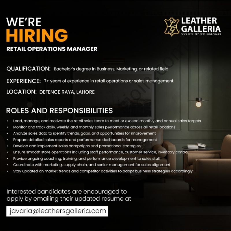 Leather Galleria Jobs Retail Operations Manager 1