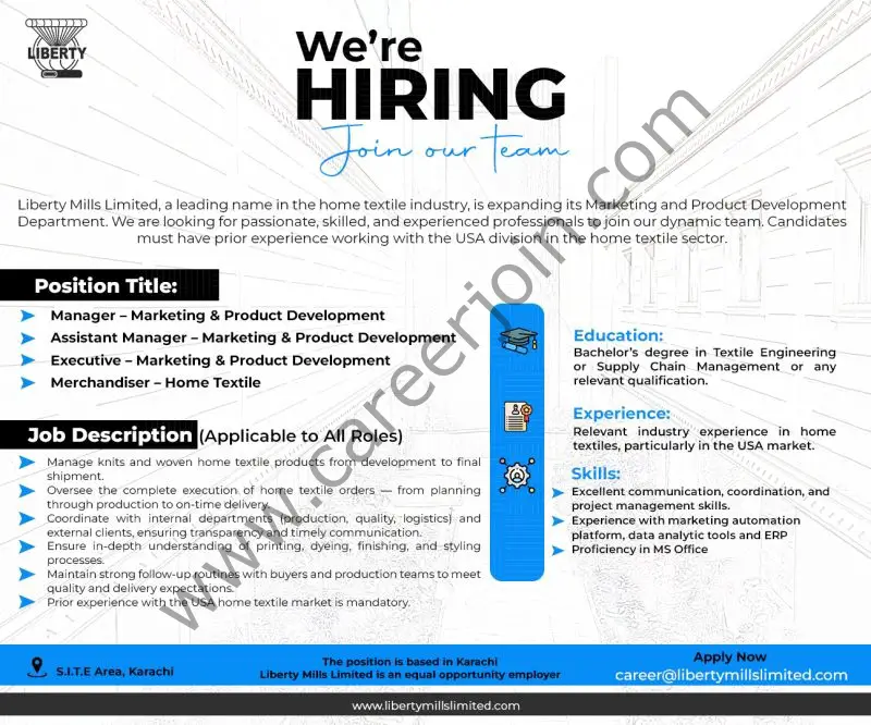 Liberty Mills Limited Jobs May 2025 1