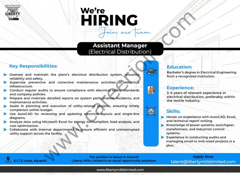 Liberty Mills Limited Jobs Assistant Manager (Electrical Distribution) 1