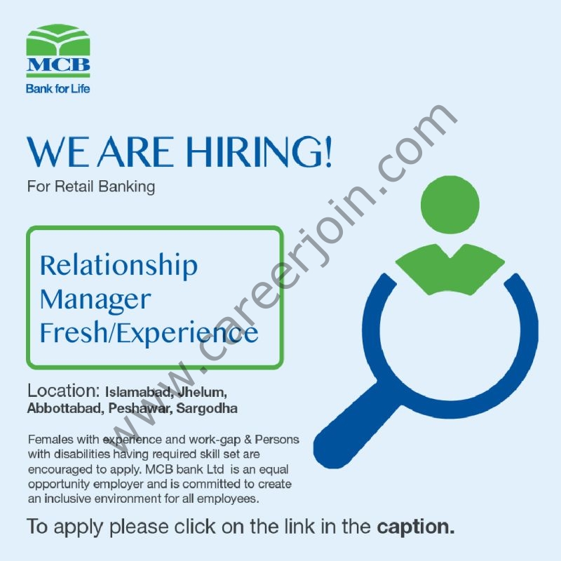 MCB Bank Limited Jobs Relationship Manager 1