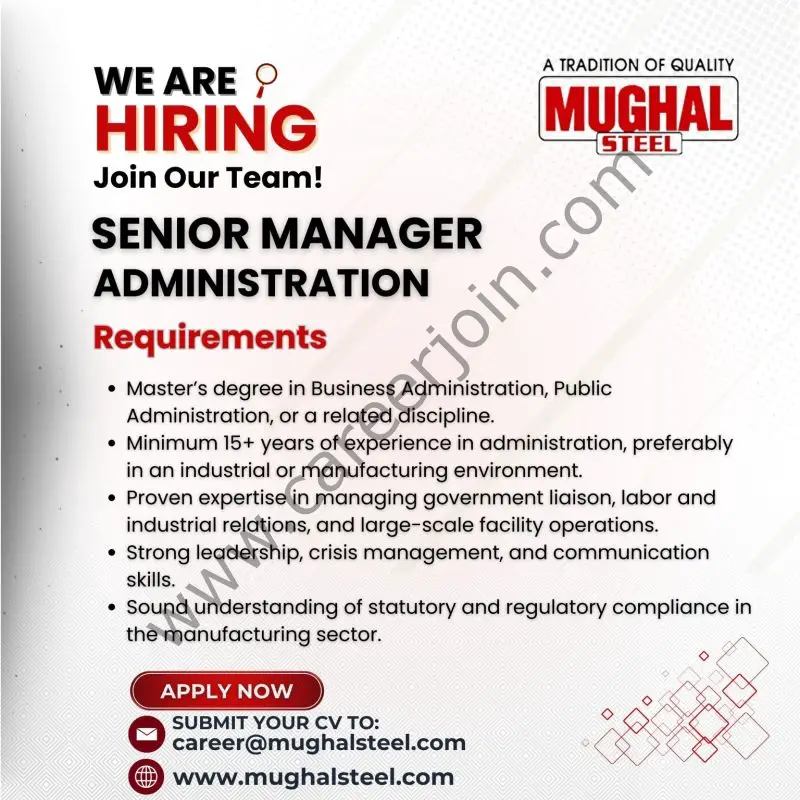 Mughal Steel Jobs May 2025 2