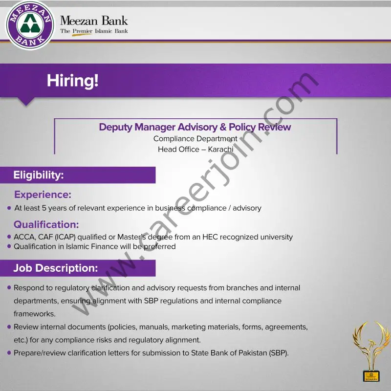 Meezan Bank Limited Jobs May 2024 2