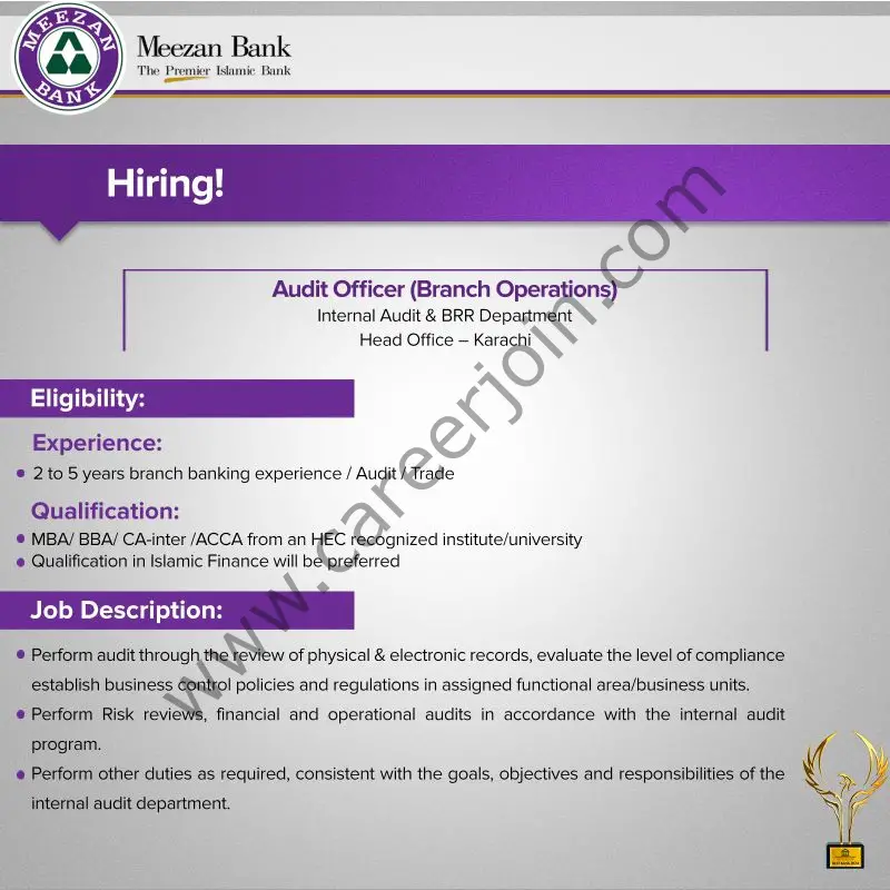 Meezan Bank Limited Jobs May 2024 3