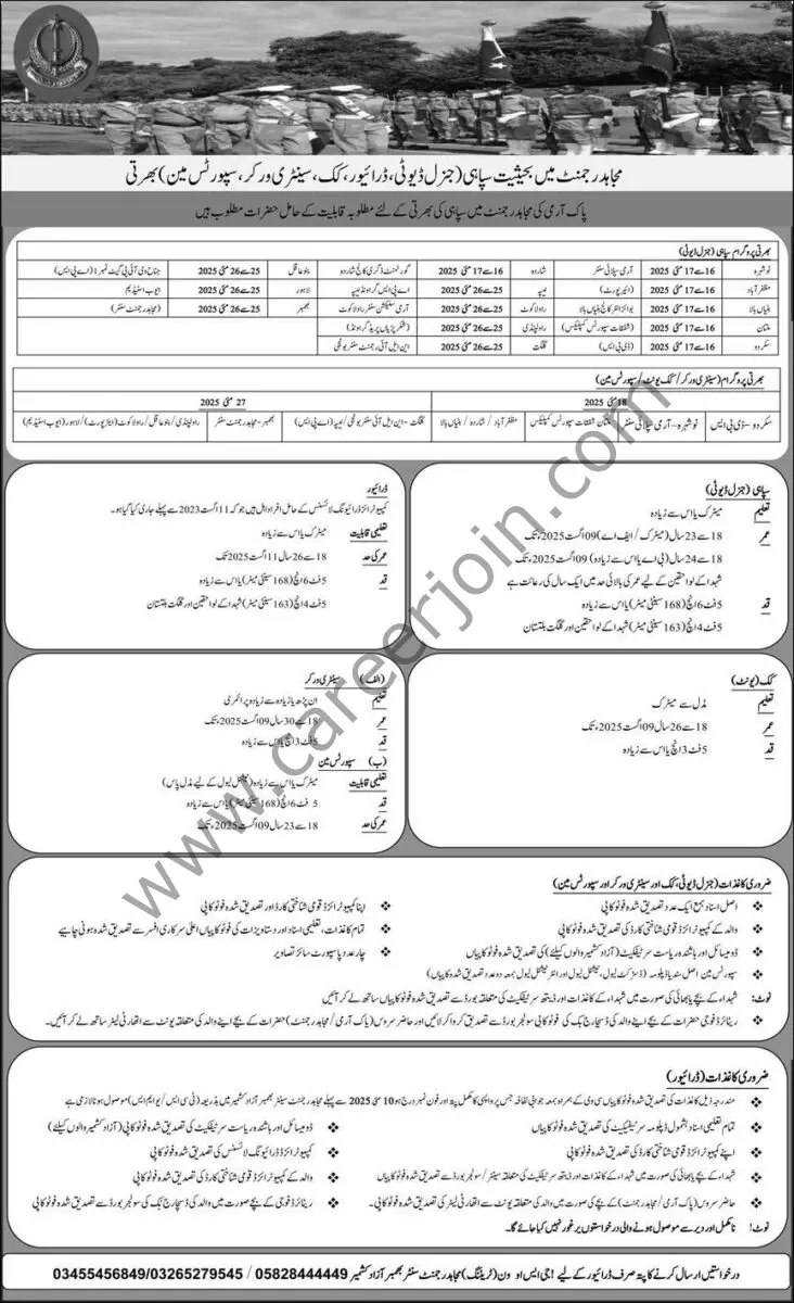 Mujahid Regiment Jobs 04 May 2025 Express 1
