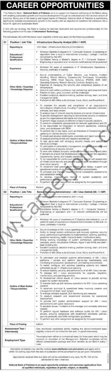 National Bank of Pakistan NBP Jobs 04 May 2025 Expess Tribune 1