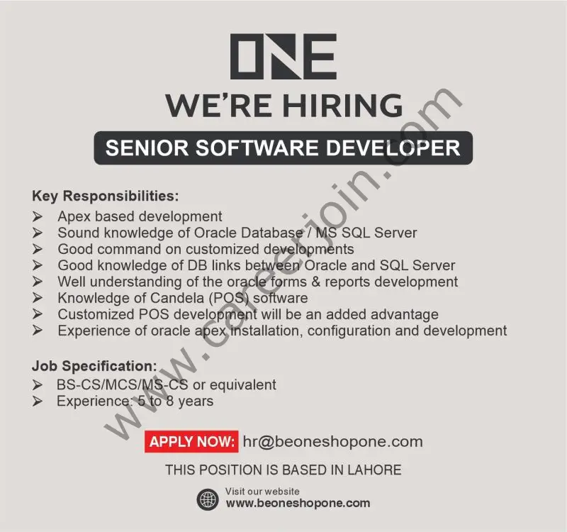 One Life Apparel Pvt Ltd Jobs Sr Software Developer 1