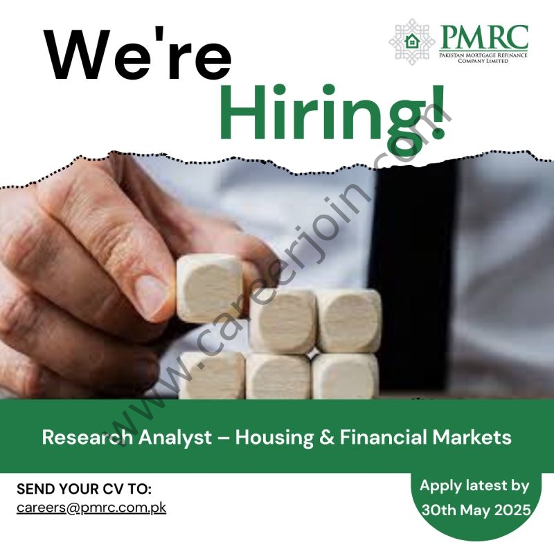Pakistan Mortgage Refinance Company Limited PMRC Jobs Research Analyst 1