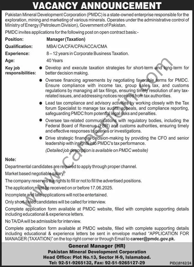 Pakistan Mineral Development Corp PMDC Jobs 25 May 2025 Express 01 1