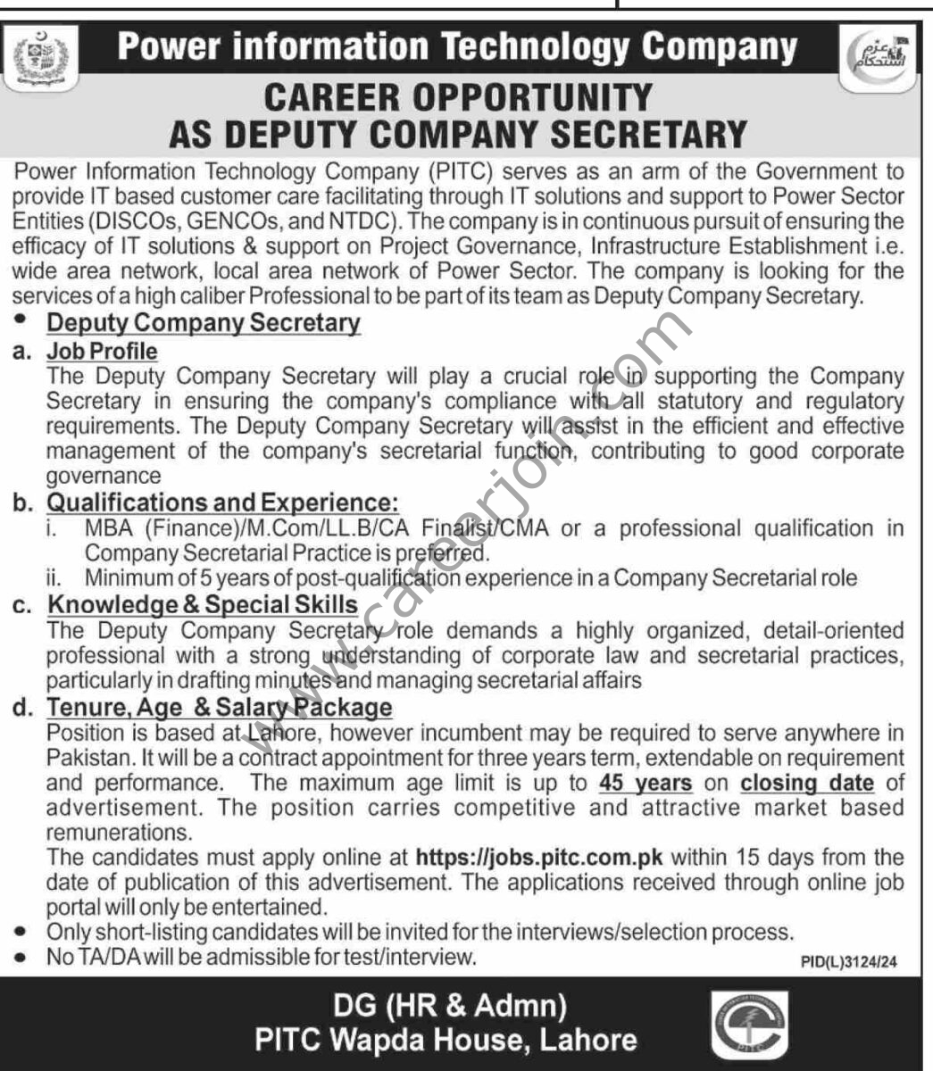 Power Information Technology Co PITC Jobs 18 May 2025 Dawn 1