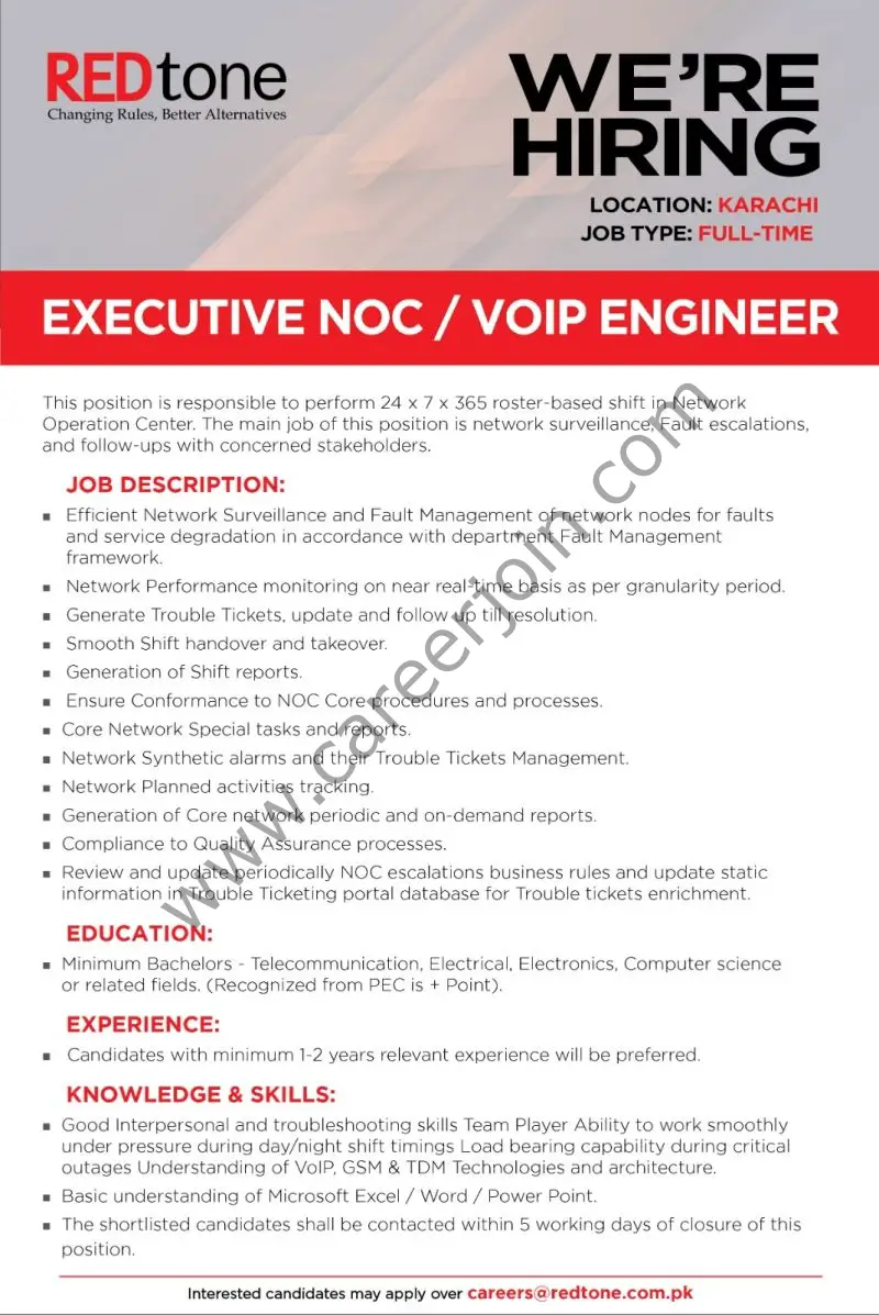 REDtone Technologies Jobs May 2025 1