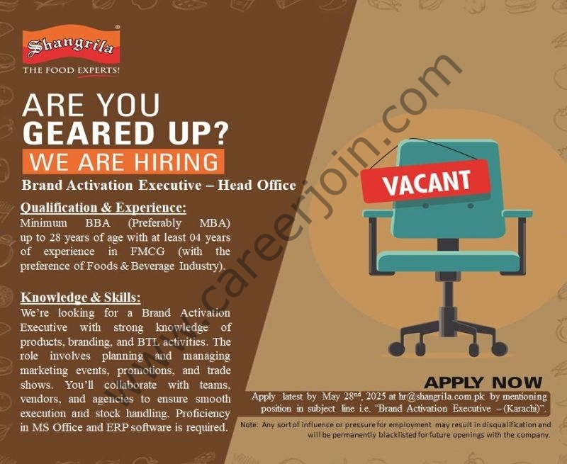 Shangrila Foods Private Limited Jobs May 2025 1