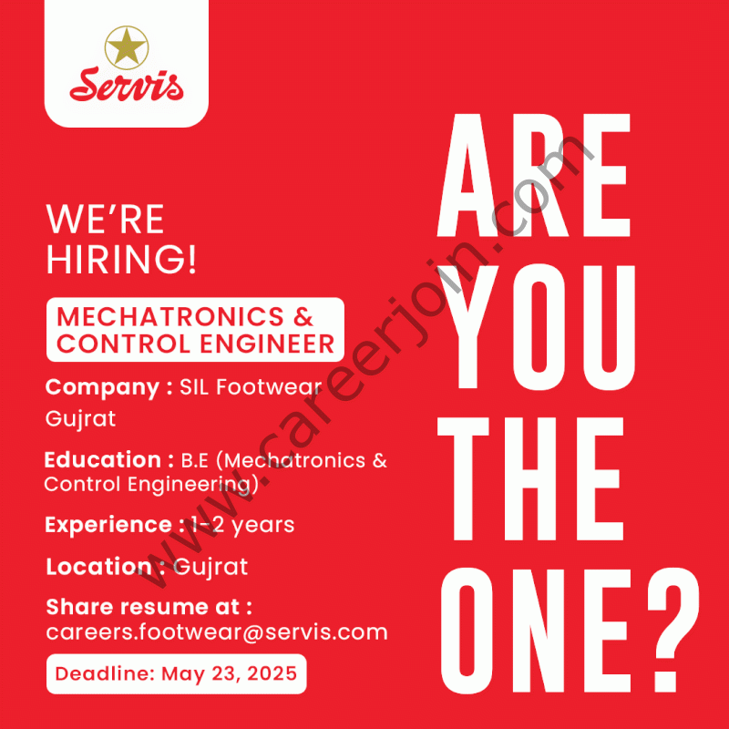 Servis Industries Limited Jobs Mechatronics & Control Engineer 1