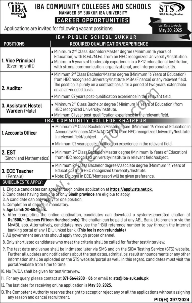 Sukkur IBA University Jobs 04 May 2025 Express 1