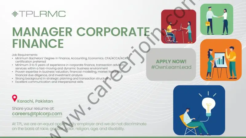 TPL RMC Jobs Manager Corporate Finance 1