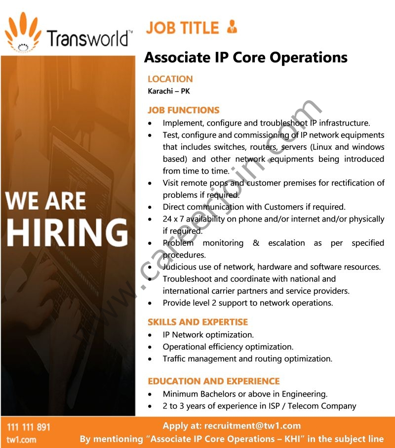 Transworld Associates Jobs Associate IP Core Operations 1