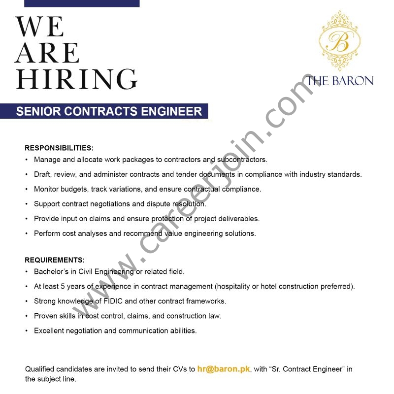 The Baron Jobs Senior Contracts Engineer 1