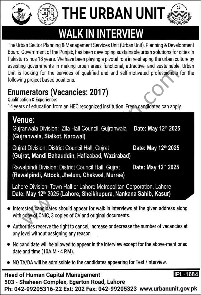 The Urban Unit Jobs 04 May 2025 Express 1