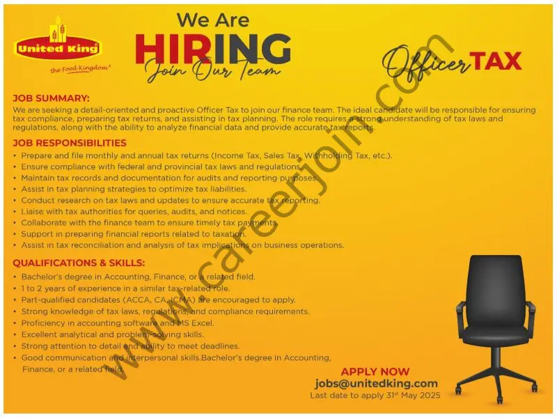 United King Jobs Officer Tax 1