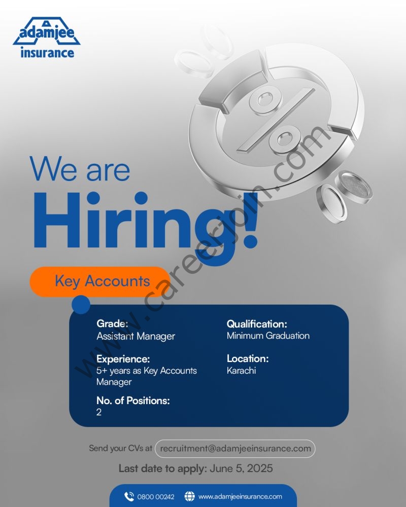Adamjee Insurance Jobs Assistant Manager Key Accounts 1