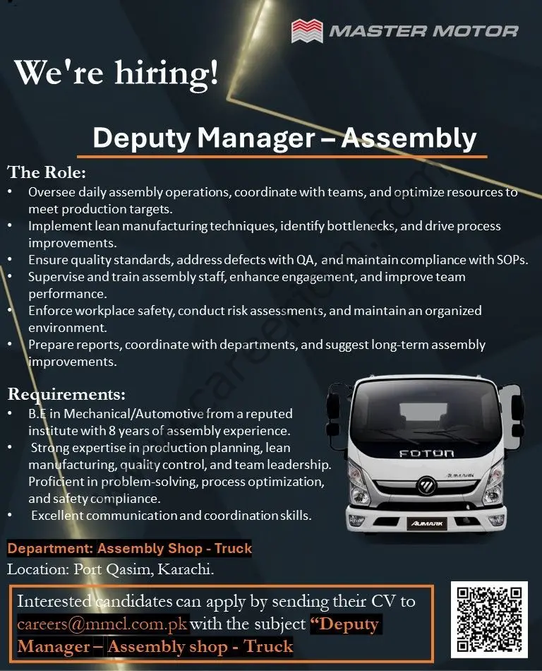 Master Motor Jobs June 2025 2