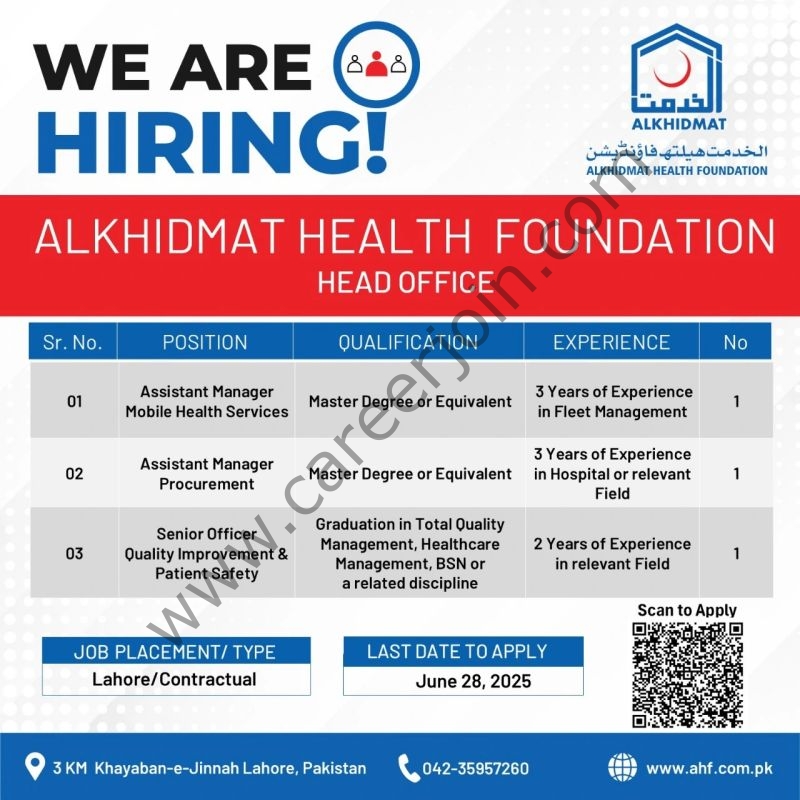 Alkhidmat Health Foundation Jobs June 2025 1