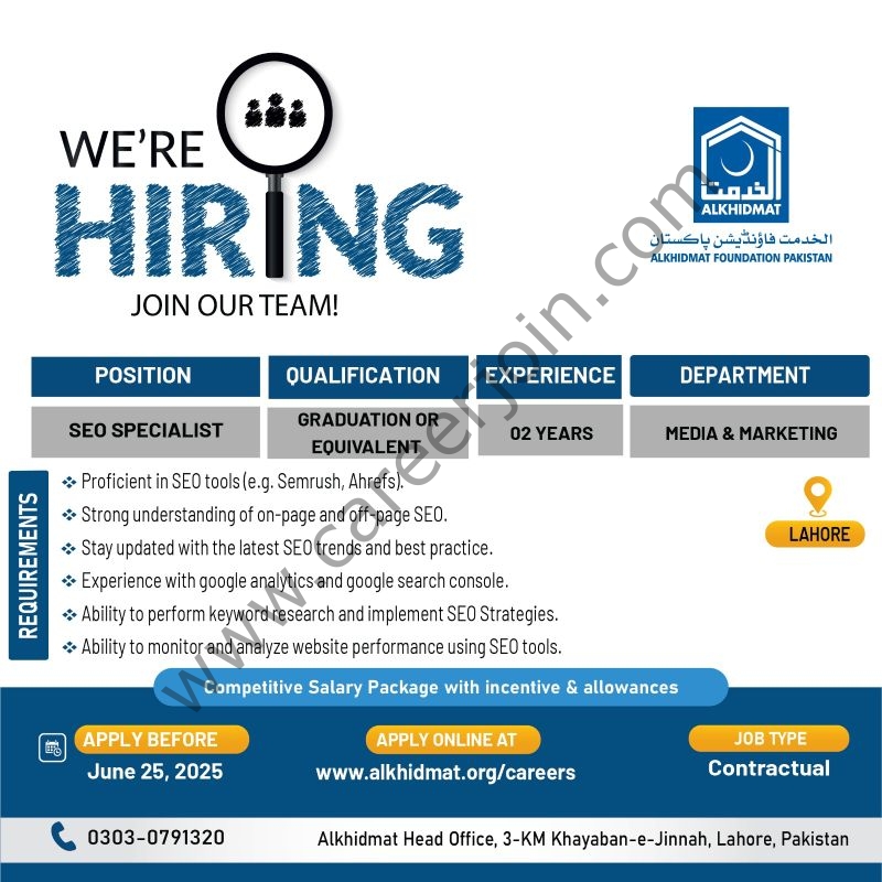 Alkhidmat Foundation Jobs SEO Specialist 1