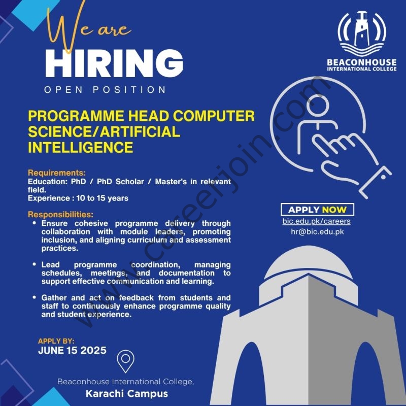 Beaconhouse International College BIC Jobs June 2025 1