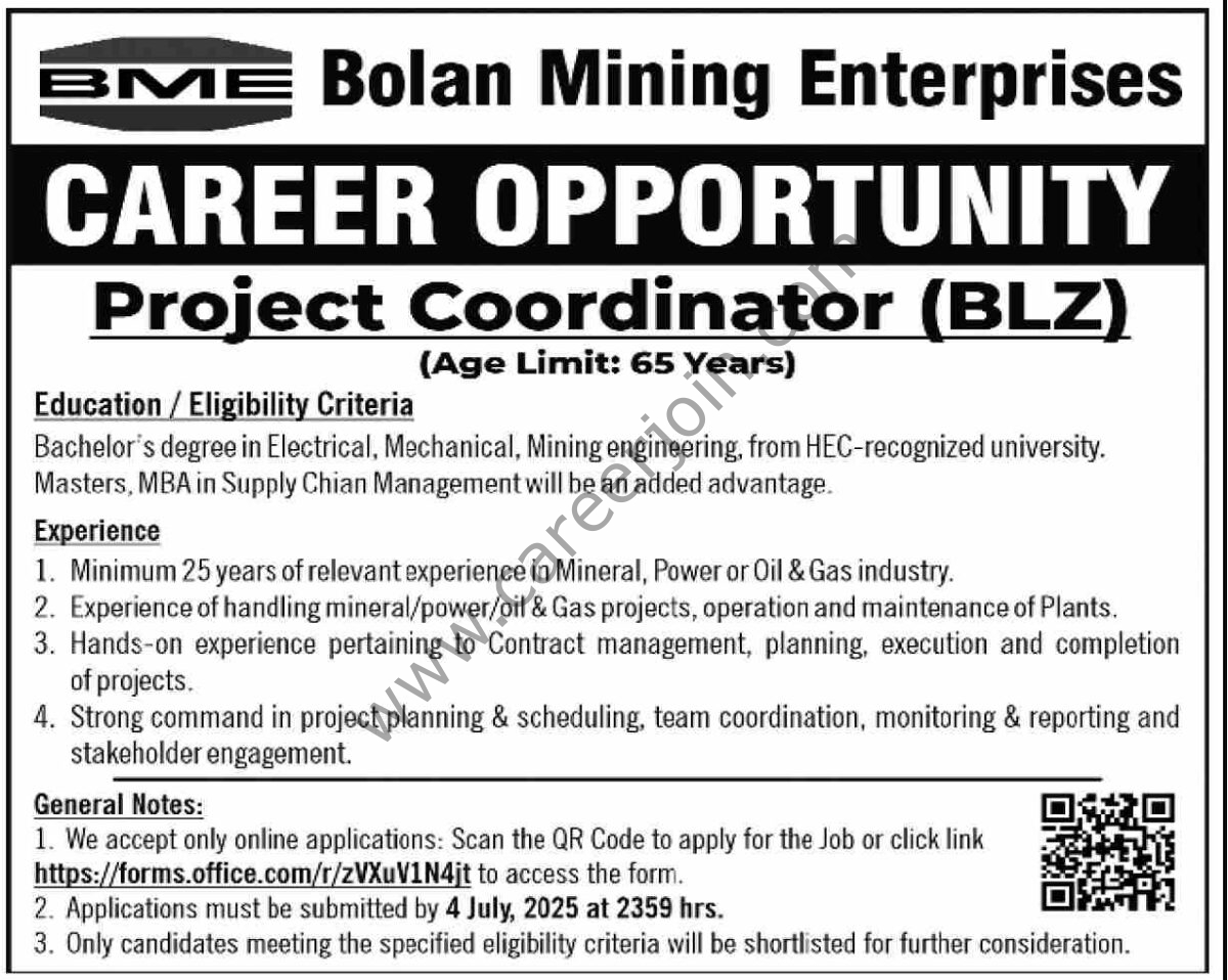 Bolan Mining Enterprises Jobs 22 June 2025 Dawn 1