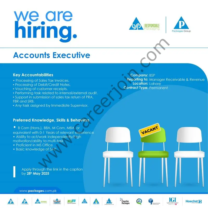 Bulleh Shah Packaging Pvt Ltd Jobs Accounts Executive 1
