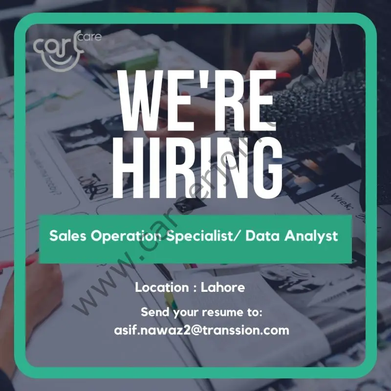 Carl Care Solutions Pvt Ltd Jobs Data Analyst/Sales Operation Specialist 1