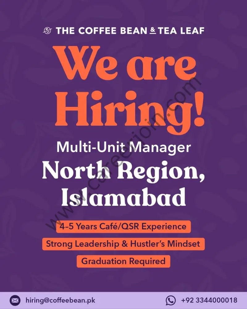 The Coffee Bean & Tea Leaf Jobs Multi-Unit Manager 1