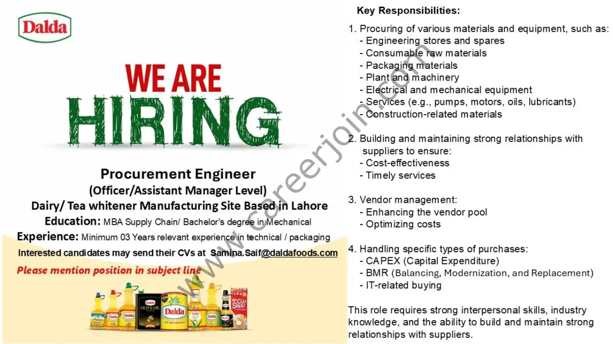Dalda Foods Jobs 05 June 2025 1