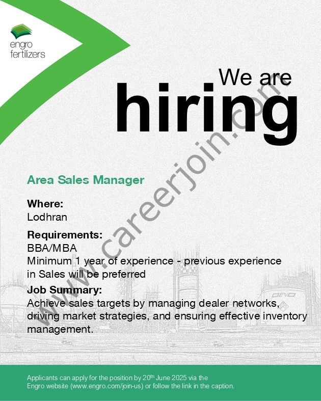 Engro Fertilizers Jobs June 2025 1