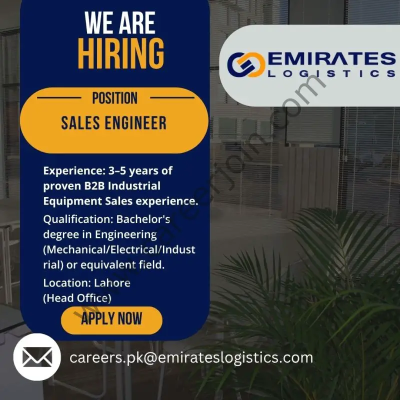 Emirates Logistics Pvt Ltd Jobs Sales Engineer 1