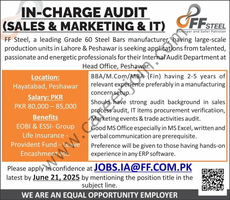 FF Steel Jobs Incharge Audit 1