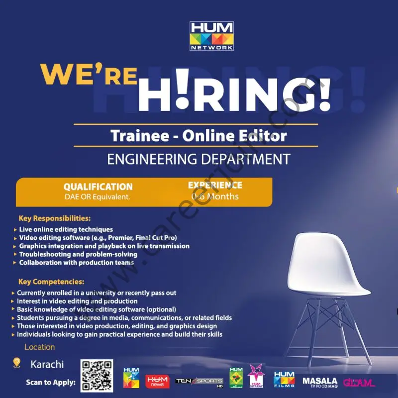 HUM Tv Network Jobs June 2025 2