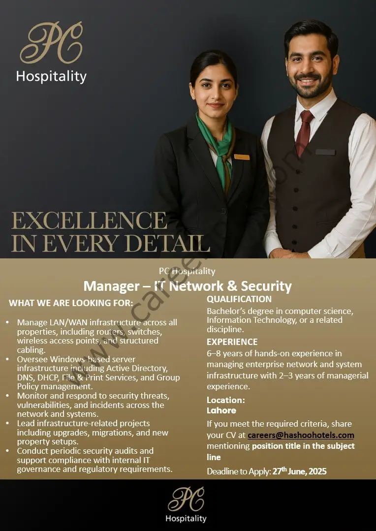 Hashoo Hotels Jobs Manager IT Network & Security 1