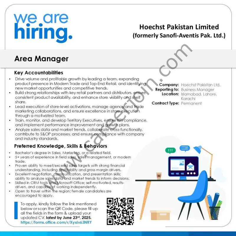 Hoechst Pakistan Limited Jobs Area Manager 1