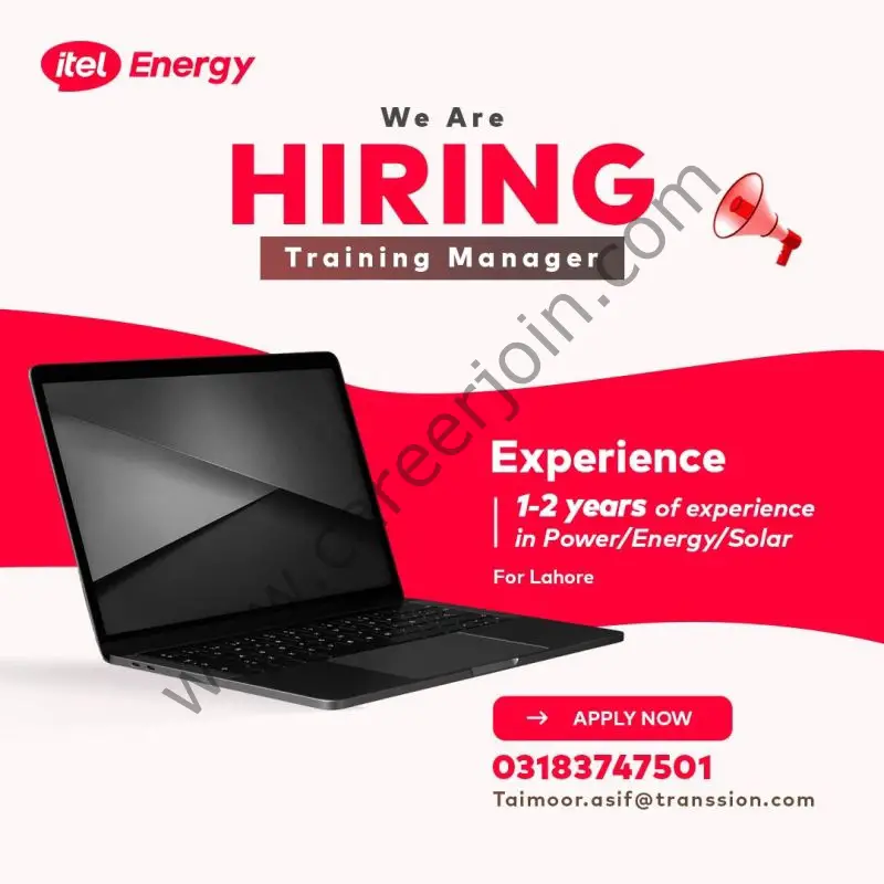 Itel Energy Jobs Training Manager 1