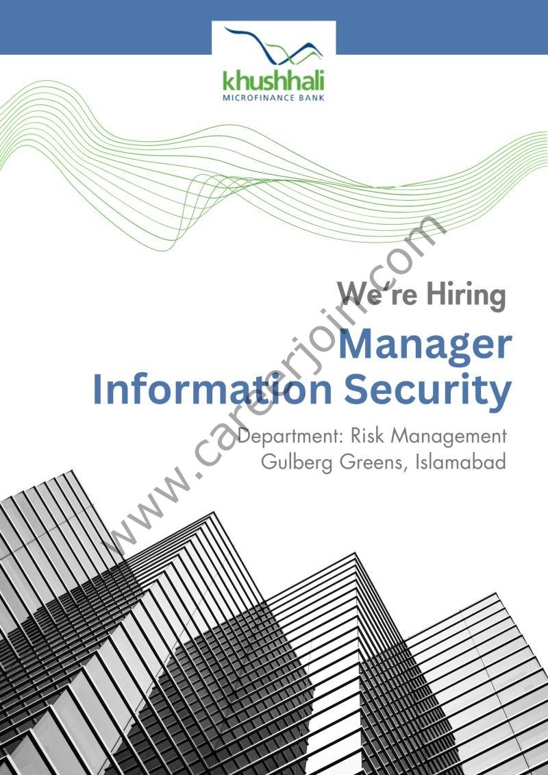 Khushhali Microfinance Bank Limited Jobs Manager Information Security 1