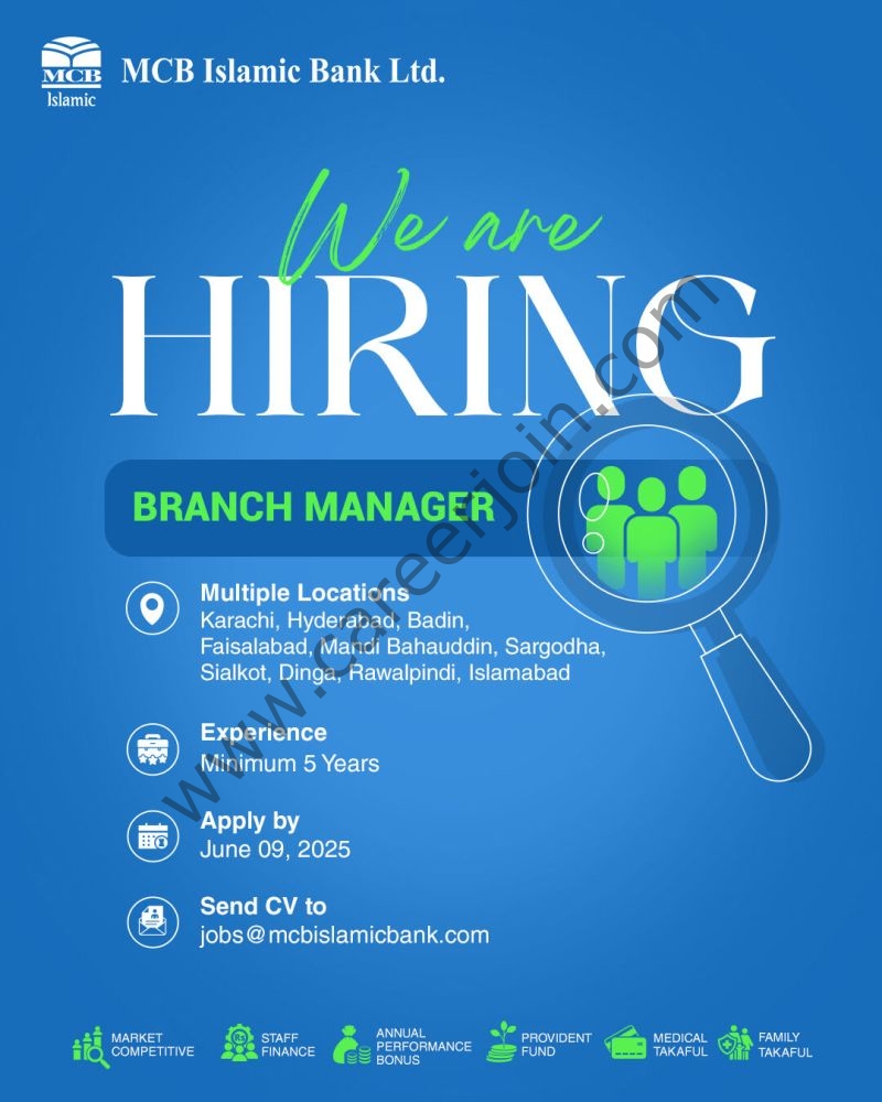 MCB Islamic Bank Jobs Branch Manager 1
