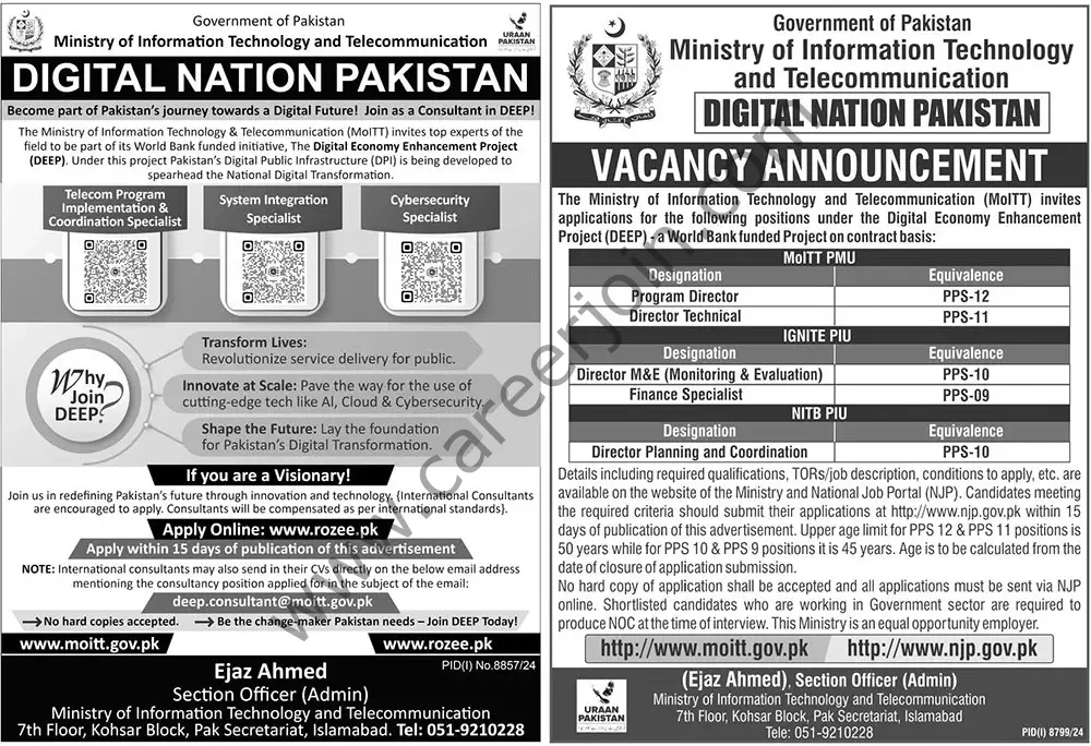 Ministry of IT & Telecommunication Jobs 22 June 2025 The News 1