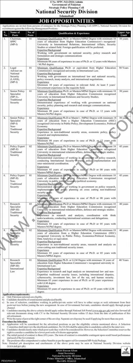 National Security Division Jobs 29 June 2025 Express 1